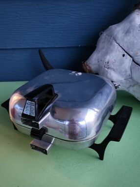 SUNBEAM Vintage Electric Skillet Multi-Cooker Fry Pan w/ Broiler Lid 3-Pc Set